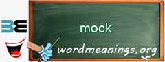 WordMeaning blackboard for mock